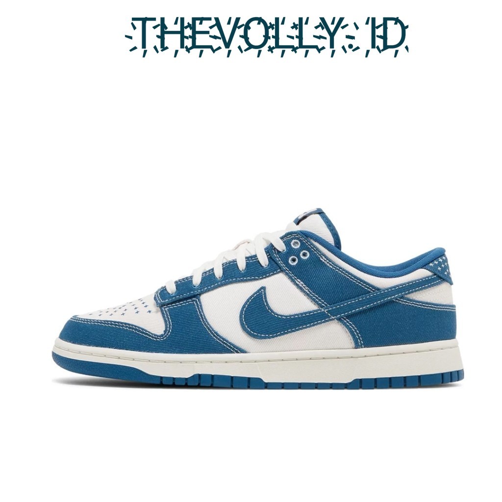 Sepatu Nike SB Dunk Low Sashiko White Blue BNIB Original / Sneakers Pria