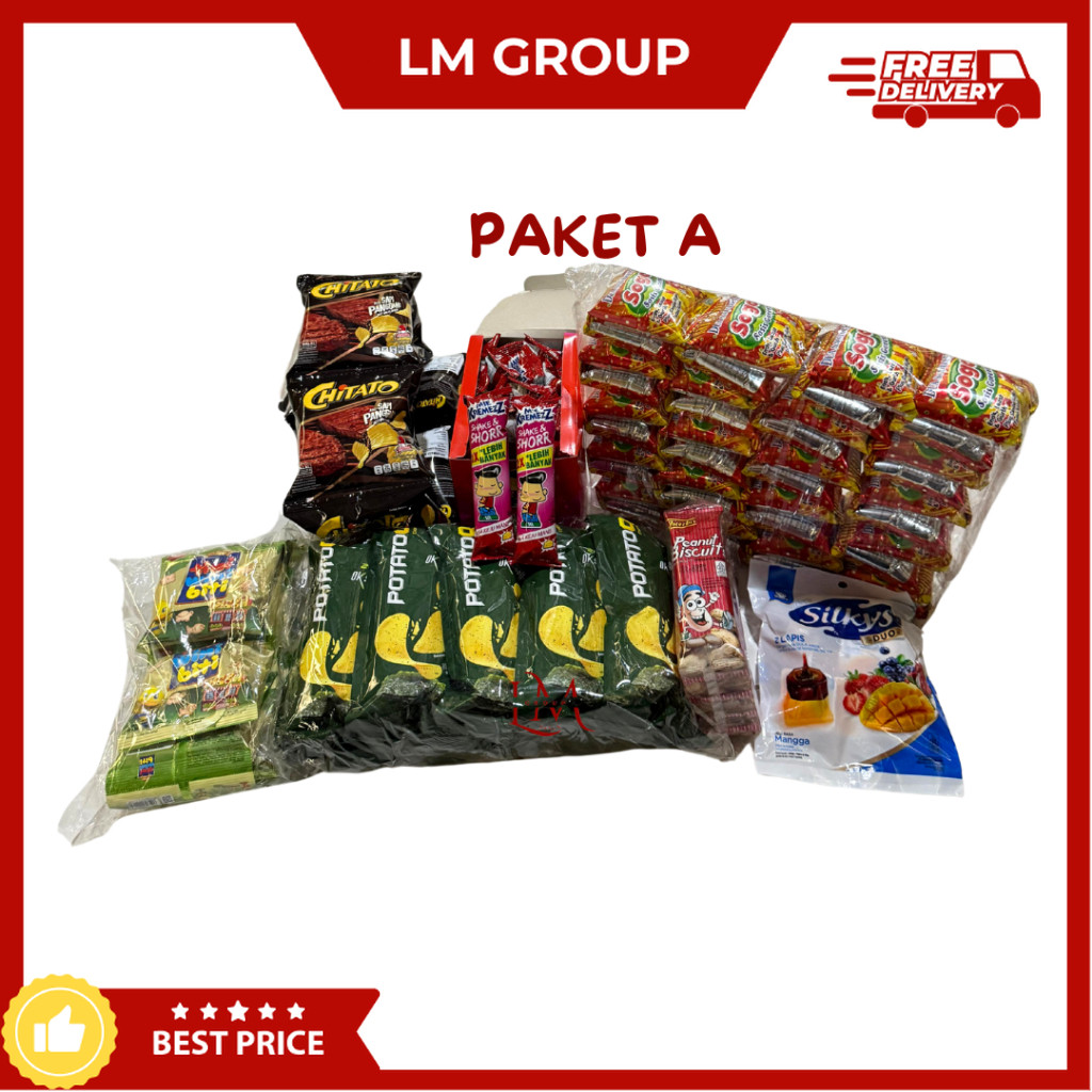 

[PAKET MERDEKA 100 PCS] Hadiah Snack/Chiki/Cemilan/Wafer Lengkap