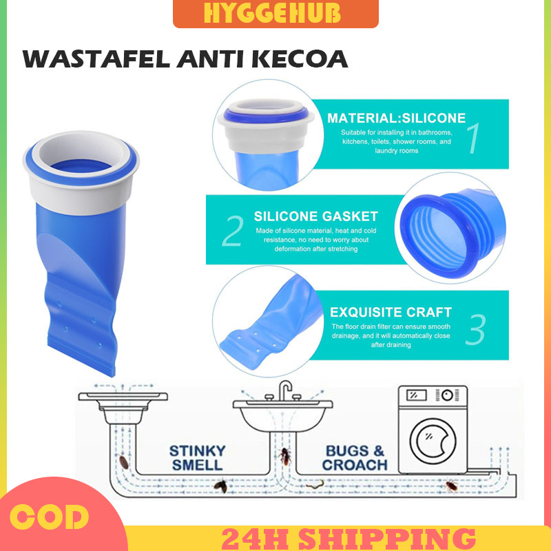 Penutup Lubang Pipa Air Kamar Mandi Silikon Anti Kecoa Tikus Silikon Seal Pembuangan Pipa Air