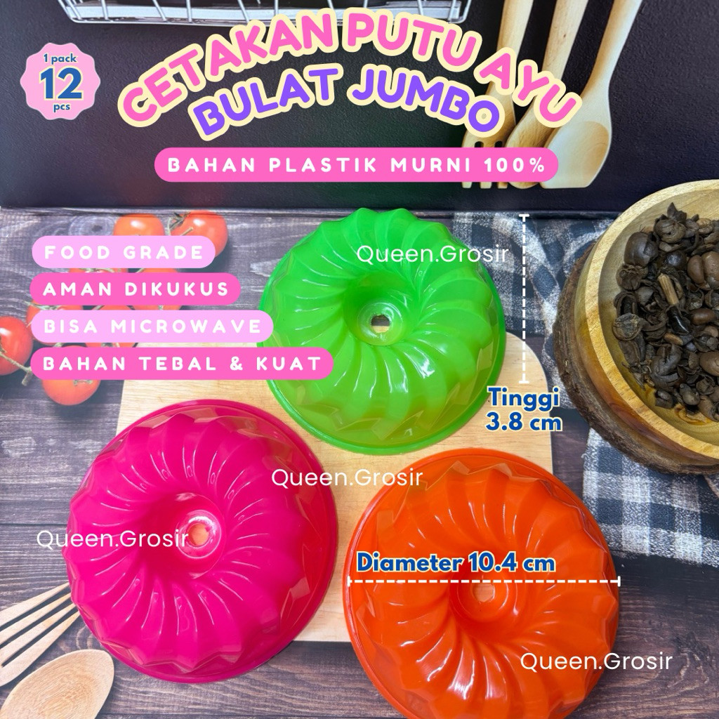 [36pcs] CETAKAN PUTU AYU JUMBO / CETAKAN KUE / CETAKAN PUDDING