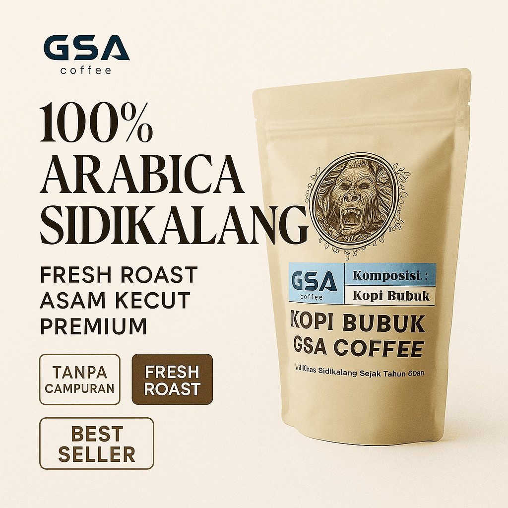 

Kopi Bubuk Arabica Sidikalang 1Kg – 100% Asli Tanpa Campuran | Fresh Roast Asam Kecut Premium