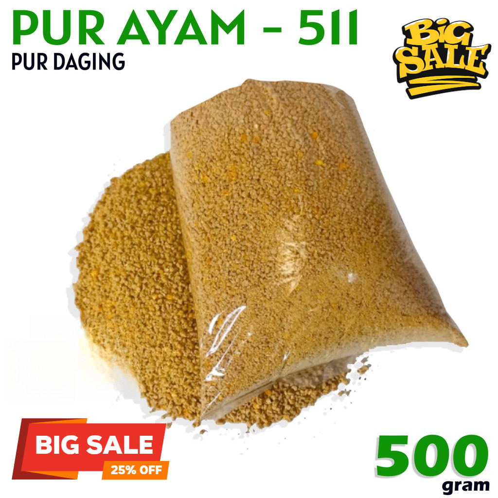 PTS Pur Ayam 511 Voer Pakan Ayam Hi Pro Vite 511 Charoen Pokphand 500 gram