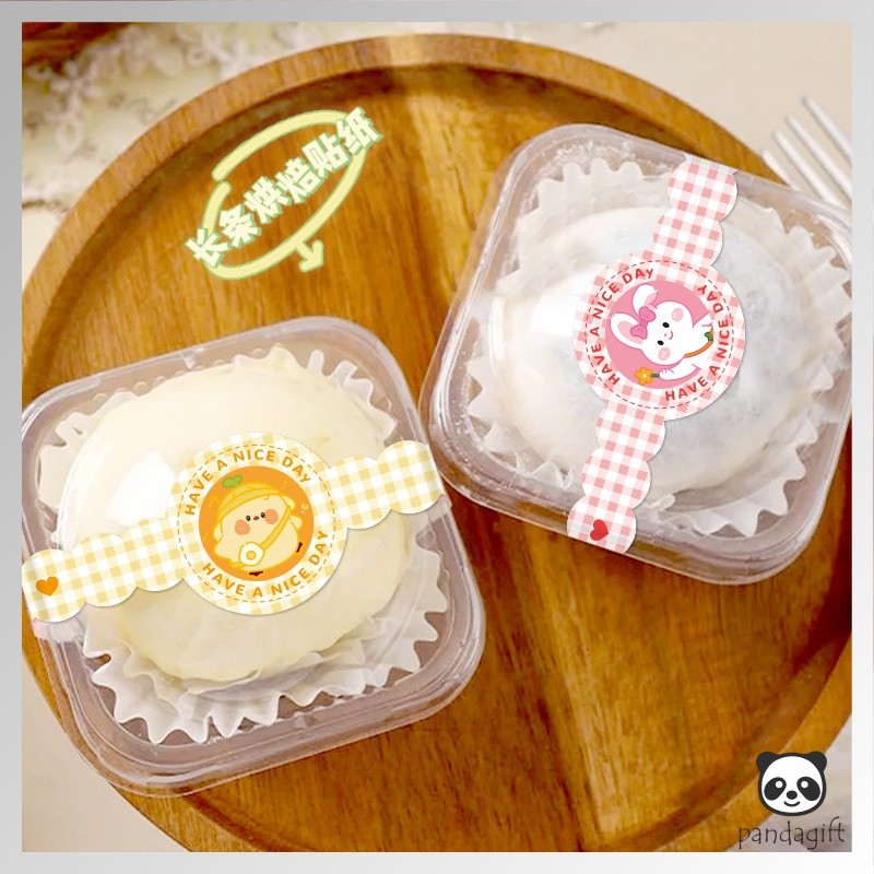 

50pcs stiker mooncake stiker thank you tq stiker handmade label segel stiker box kotak kue - GG0621