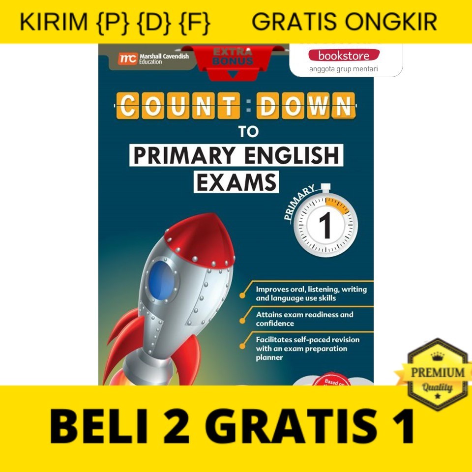

{P} {D} {F} Count Down To English Exams | Buku Latihan Bahasa Inggris SD