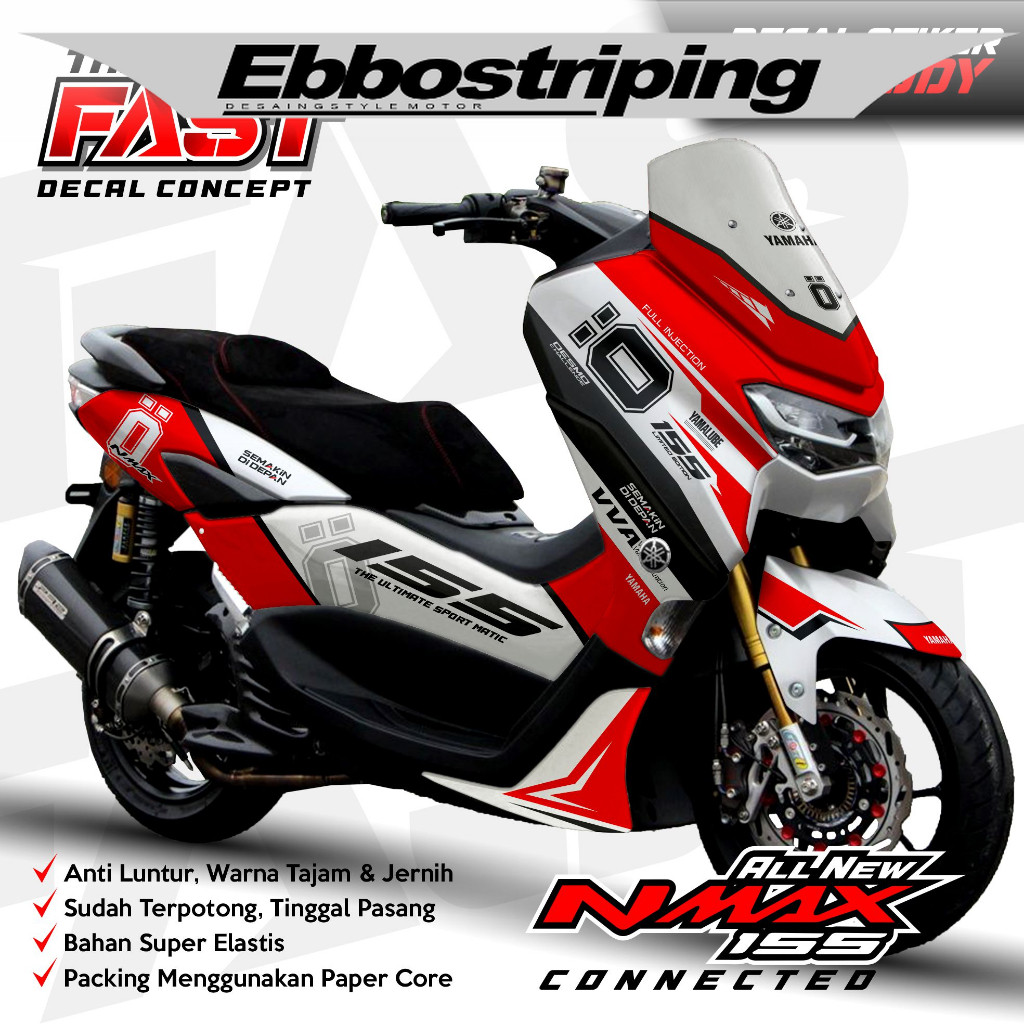 Decal Sticker Yamaha Nmax 155 New Fullbody Ohlins Racing Sticker Motor Yamaha Modif Variasi Aksesori