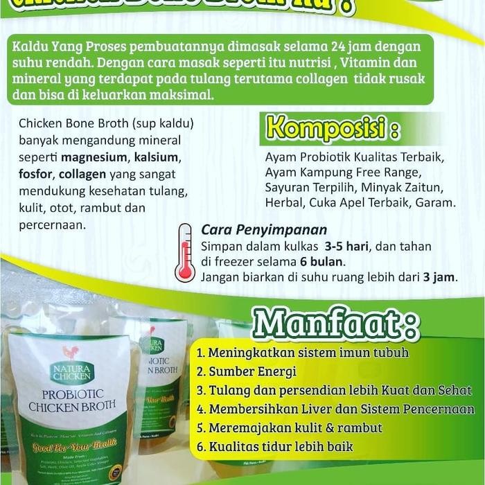 

Promo Chicken Bone Broth (Sari Pati Ayam/Chicken Essence) - Hijau