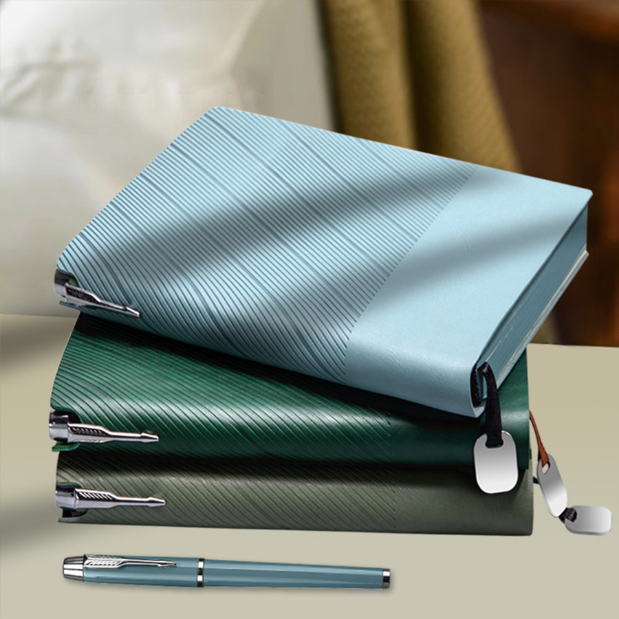 

Leather notebook A5200 page diagonal hot selling school student hardcover high-quality paper eye protection