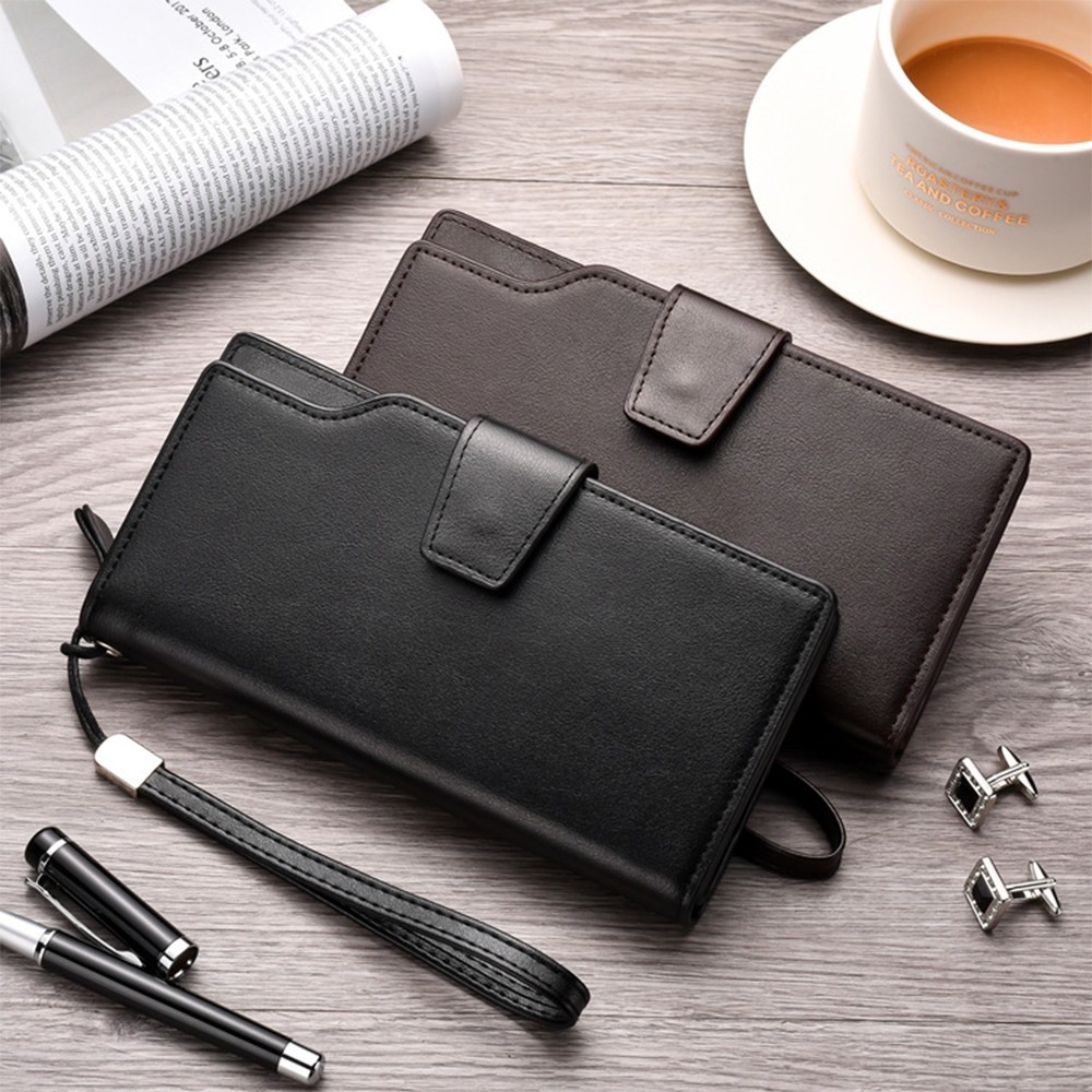 Florie - DOMPET PANJANG PRIA DP03 DOMPET PRIA KULIT RESLETING DOMPET LIPAT PRIA KAPASITAS BESAR FREE