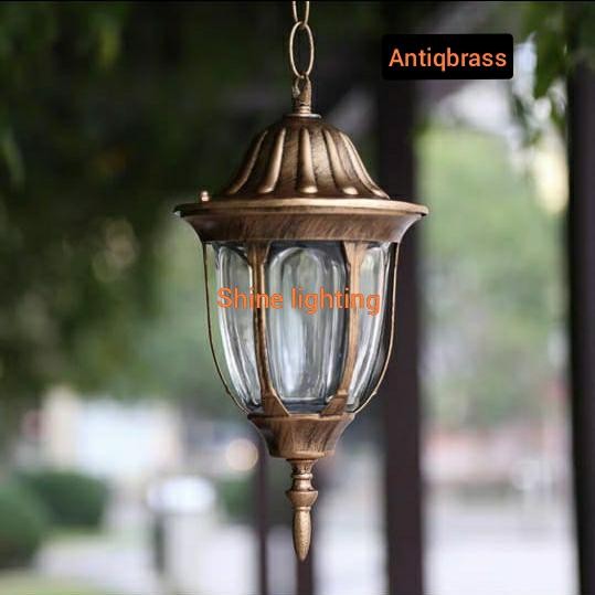 Lampu gantung klasik outdoor waterproof teras tipe 1007 H/S - Hitam Terlaris