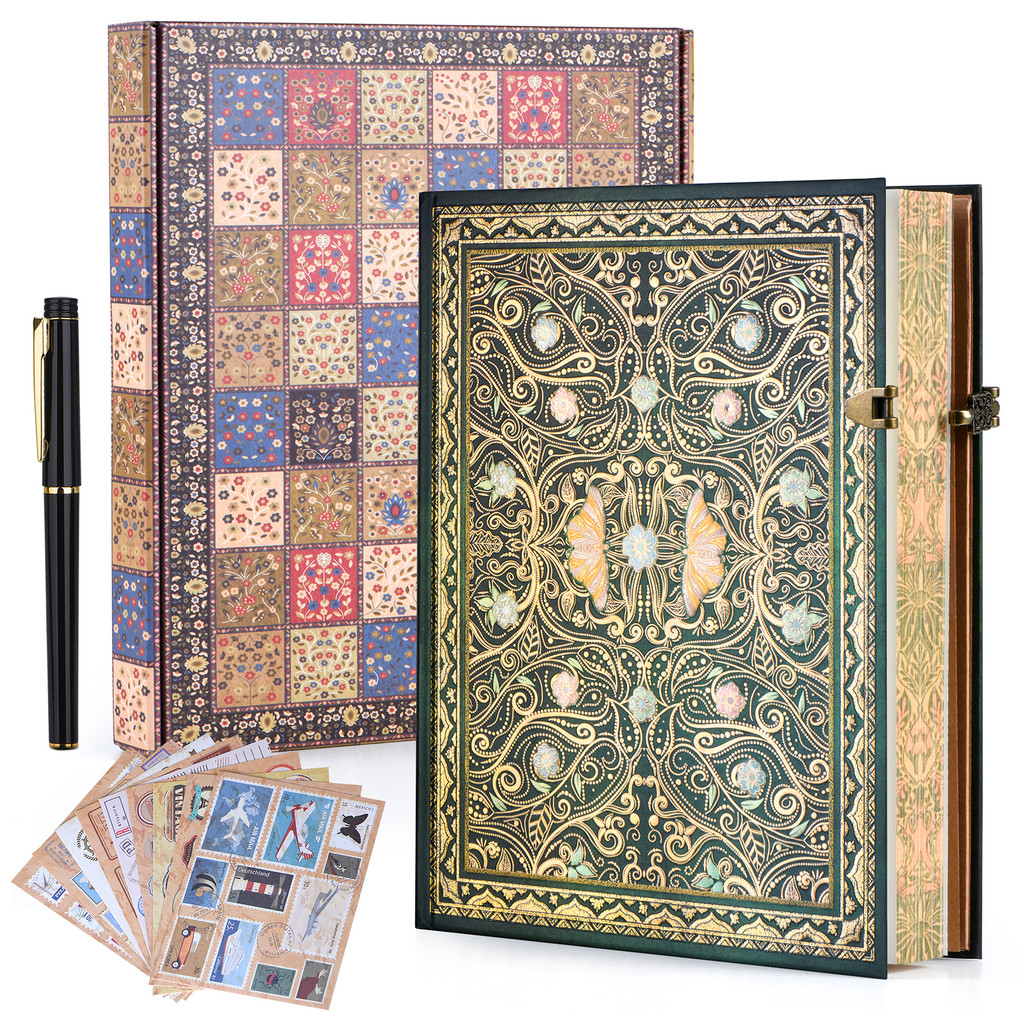

Mofansi Gothic Dome Retro Style Notebook Notepad Diary 120g Paper Hand Ledger Premium Gift 160 Pages Medieval Style, Renaissance Era, Museum Collection