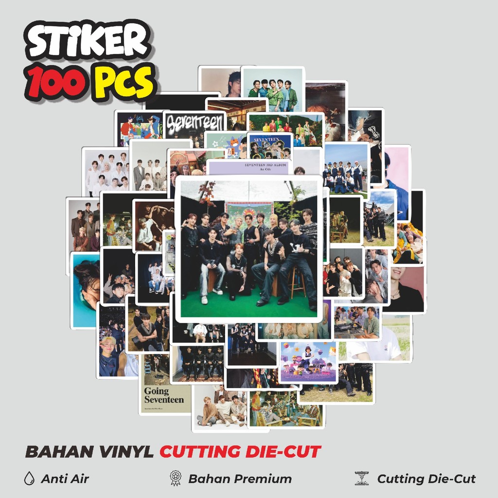 

Terbaru! 50 pcs Stiker Boy Group Seventeen Dekorasi Lucu Kreatif untuk Notebook, Skateboard, HP