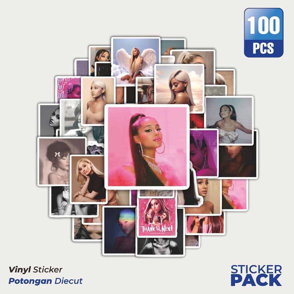 

Super Hemat! 100 PCS Stiker Ariana Grande Waterproof Aesthetic- Untuk Laptop, Motor, dan Helm - Paper Stationery Pack