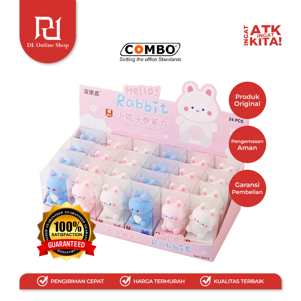 

COMBO RAUTAN TANGAN/ PENCIL SHARPENER RABBIT 3813 (1PC)