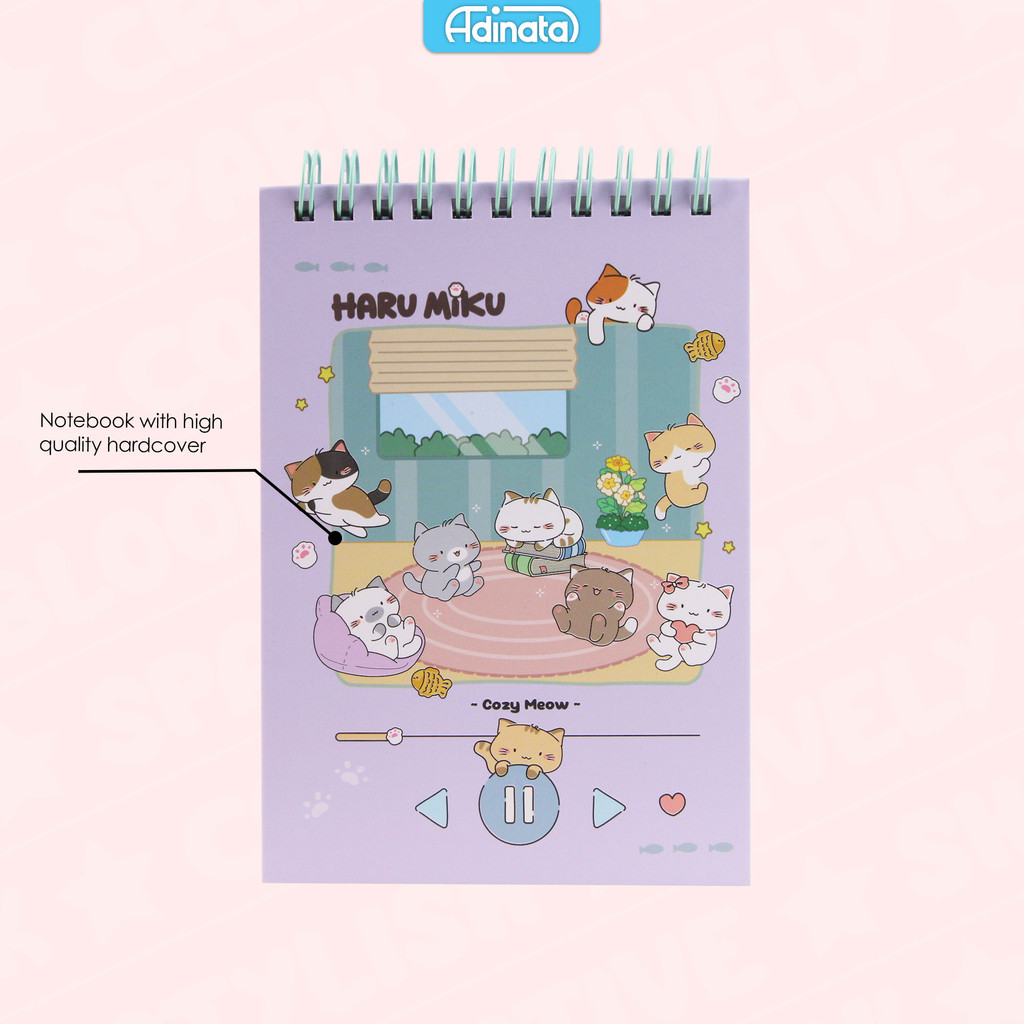

Haru Miku A6 Memo Spiral Notebook 2552-4324 - Adinata / Buku Catatan / Memo