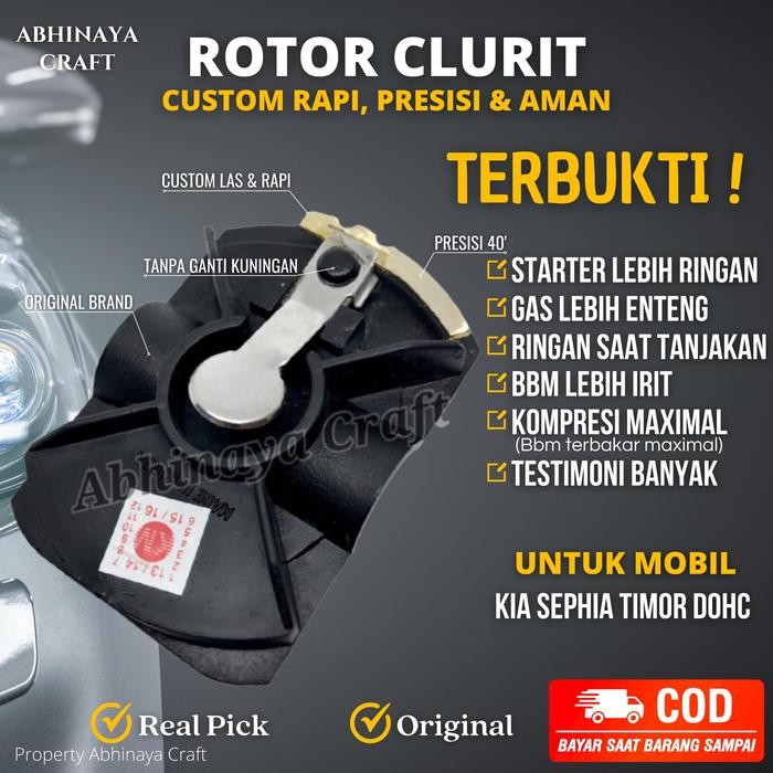 Rotor Delco KIA Timor DOHC Mobil Sparepart - HITAM