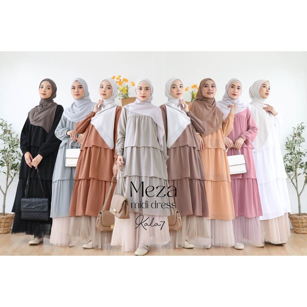 Meza Midi Dress by Kala7/Zizara/Haizi/Midi Dress Ceruti/Midi Dress Babydoll/Midi Dress Cantik