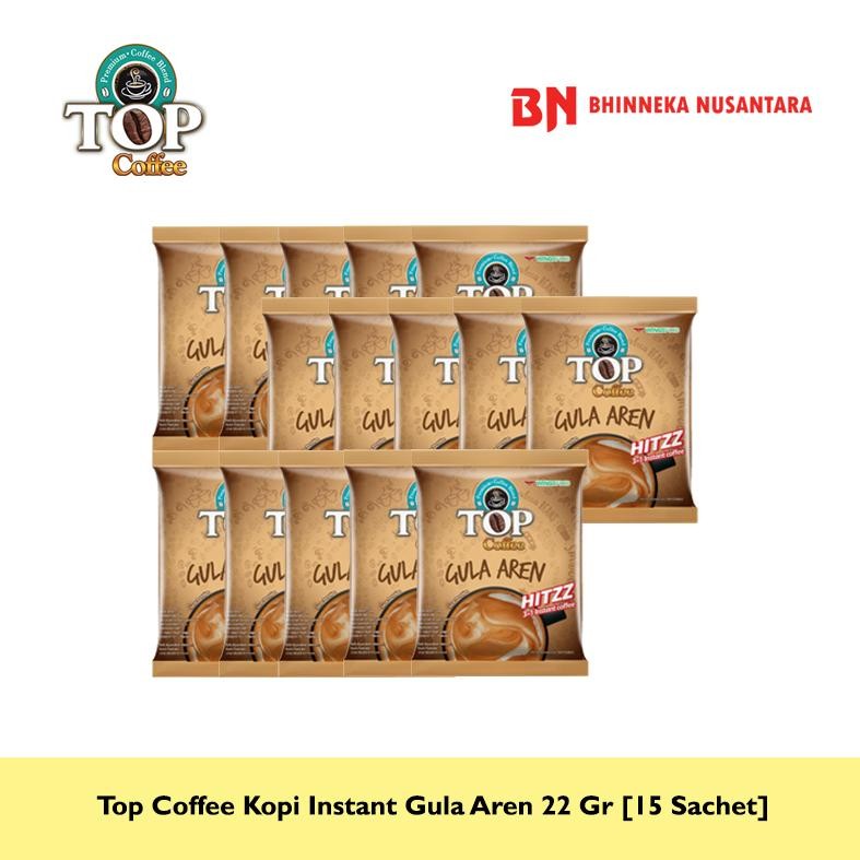 

[DUS] TOP Coffee Kopi Gula Aren 22 Gr [1 Dus = 10 Renceng @15 Sachet]