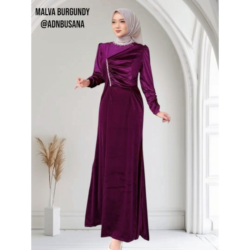 SYAKILA DRES Bludru  kondangan wisuda bridesmaid Dress Pesta Wanita Jumbo S M L XL XXL // Gamis Kond