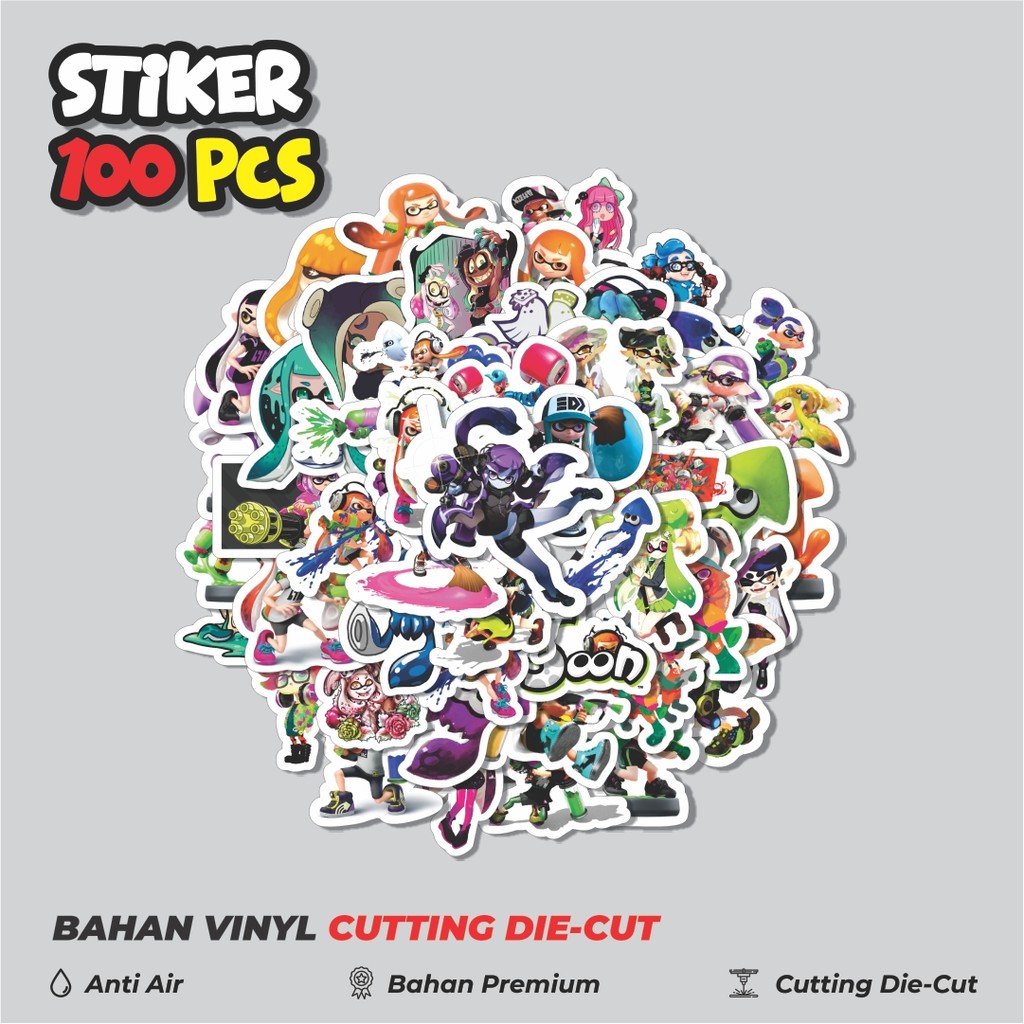 

Terbaru! 50 pcs Stiker Game Series Splatoon Karakter Mix 5 Dekorasi Lucu Kreatif untuk Notebook, Skateboard, HP