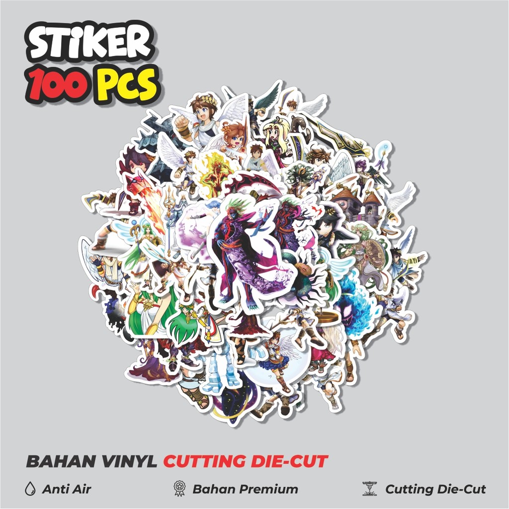 

Terbaru! 50 pcs Stiker Game Series Kid Icarus Karakter Mix 1 Dekorasi Lucu Kreatif untuk Notebook, Skateboard, HP