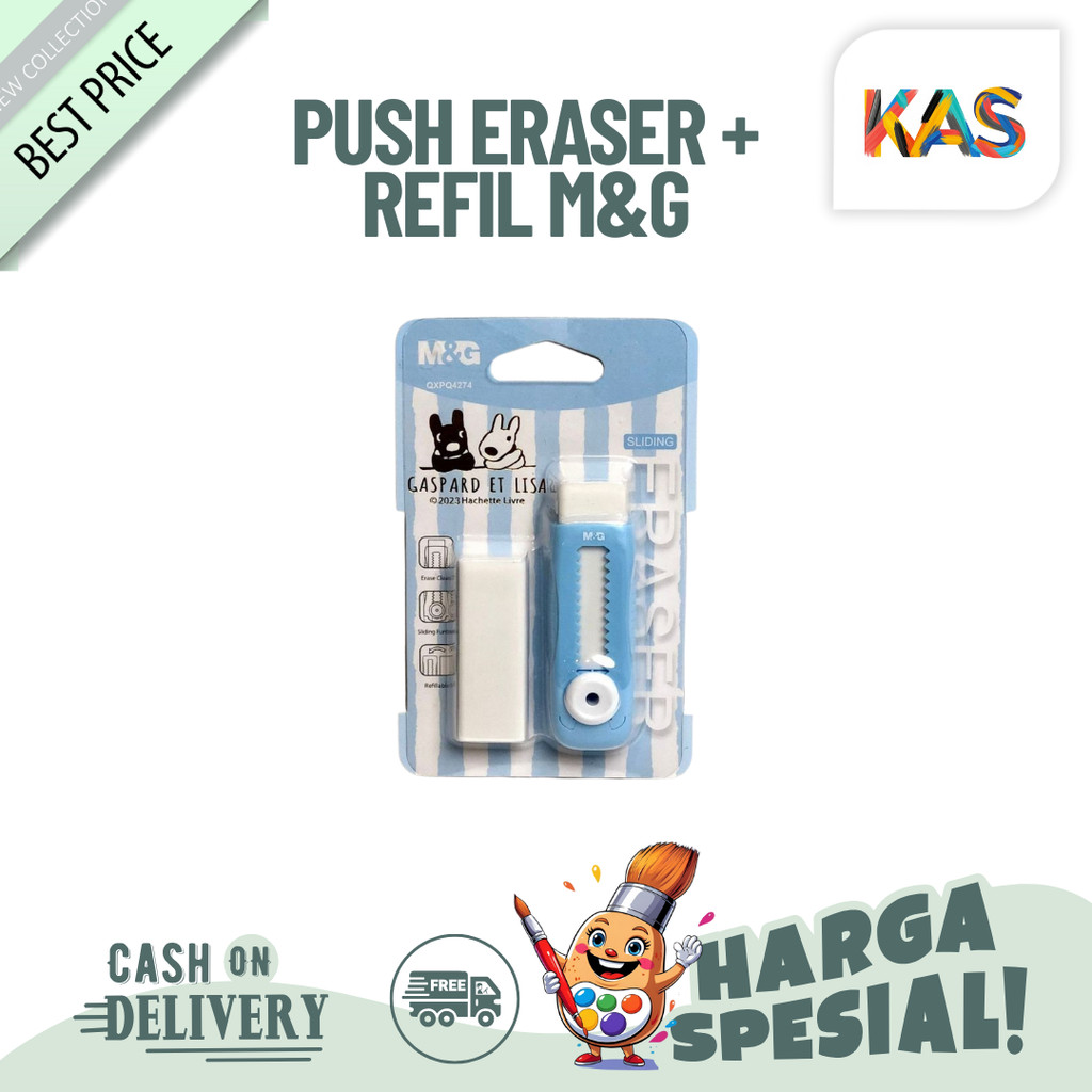 

Push Eraser + Refil M&G Gaspard Et Lisa Penghapus + Refil Penghapus Besar Putih #QXPQ4274