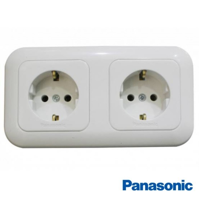 Double stop kontak panasonic stopkontak ganda panasonik wide wejp 113
