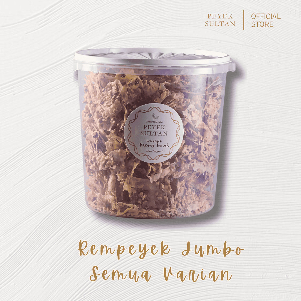 

New PEYEK SULTAN - Rempeyek Semua Varian (Toples Jumbo)Premium