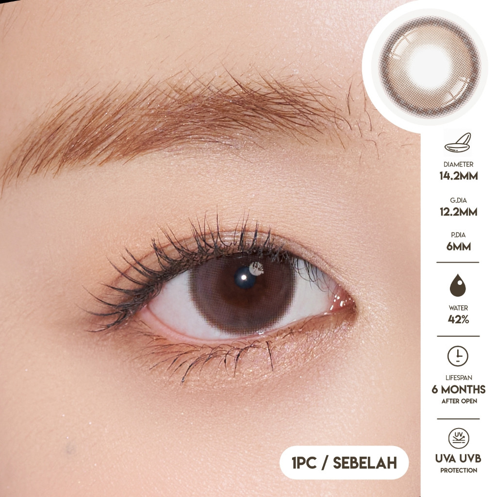 [1pc] MIKHAYLOVESHOP Softlens ODDIS Plain Brown new
