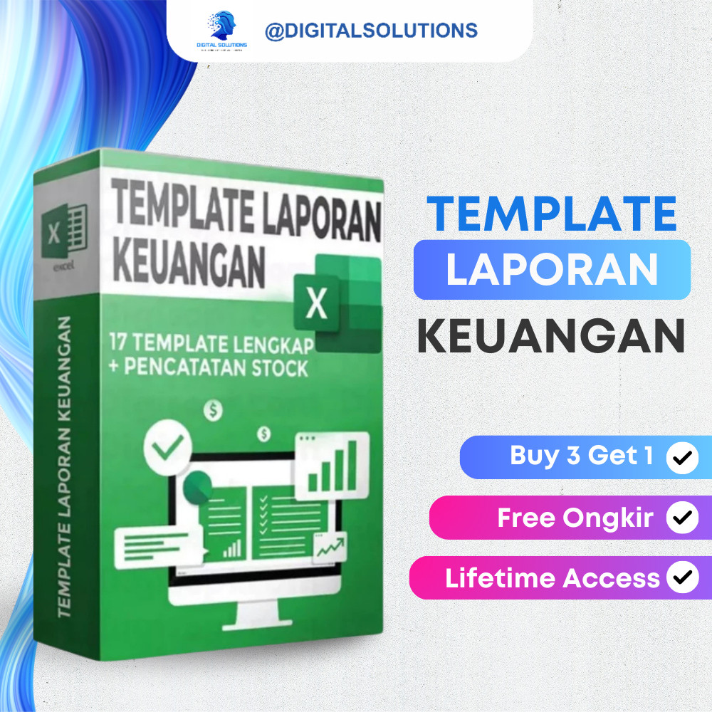 17 TEMPLATE LENGKAP LAPORAN KEUANGAN + PENCACATAN STOCK SIAP PAKAI
