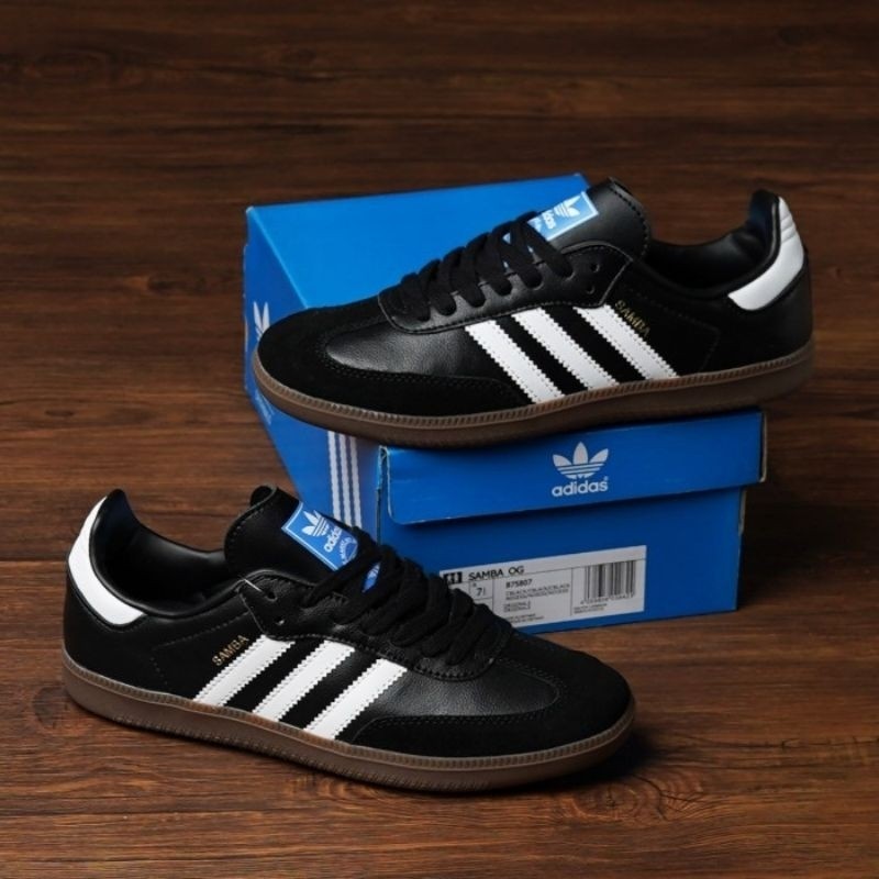 [COD] PROMO SEPATU PRIA WANITA ADIDAS01 SAMBA ORIGINAL BNIB TREND WARNA HITAM PUTIH SIZE 36-43