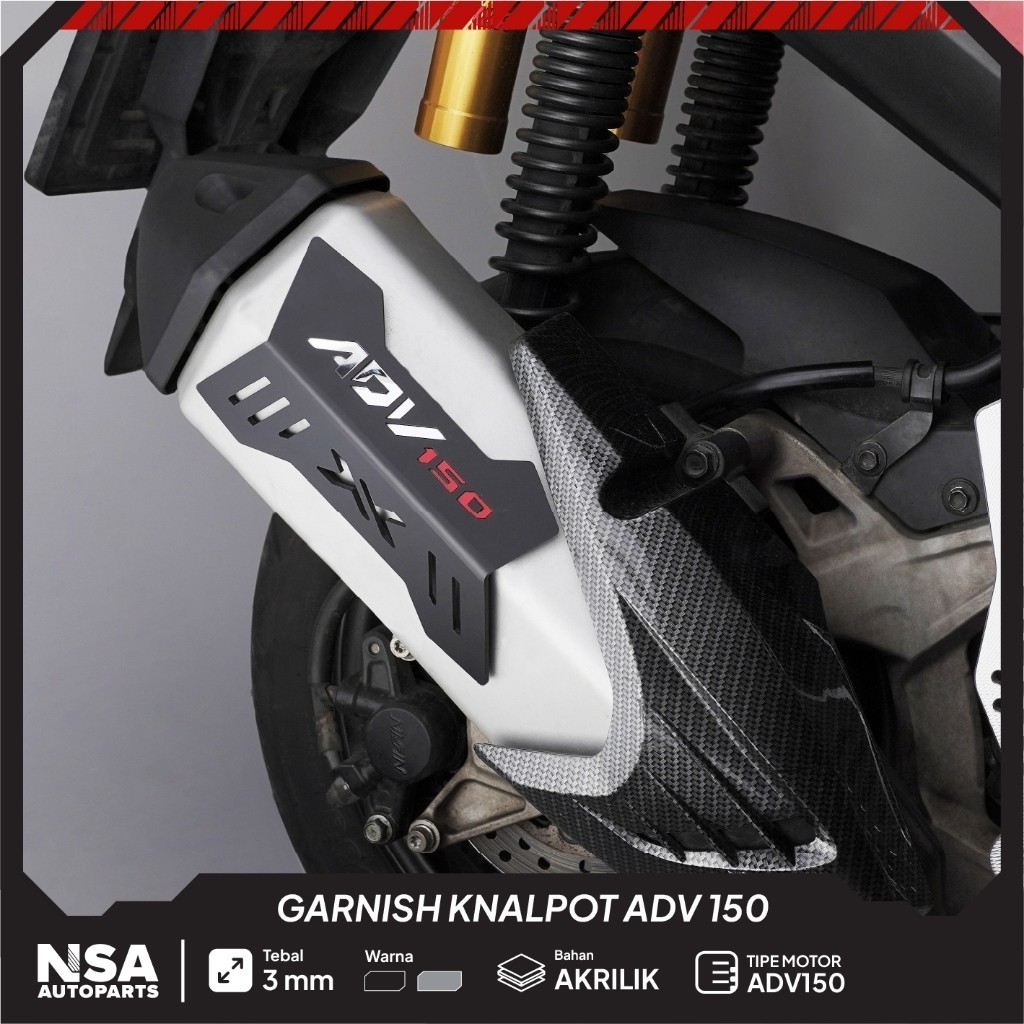 HONDA ADV COVER KNALPOT ADV 150 160 TUTUP KNALPOT ADV 150 ADV 160 GARNISH KNALPOT ADV 150 MUFFLER AD