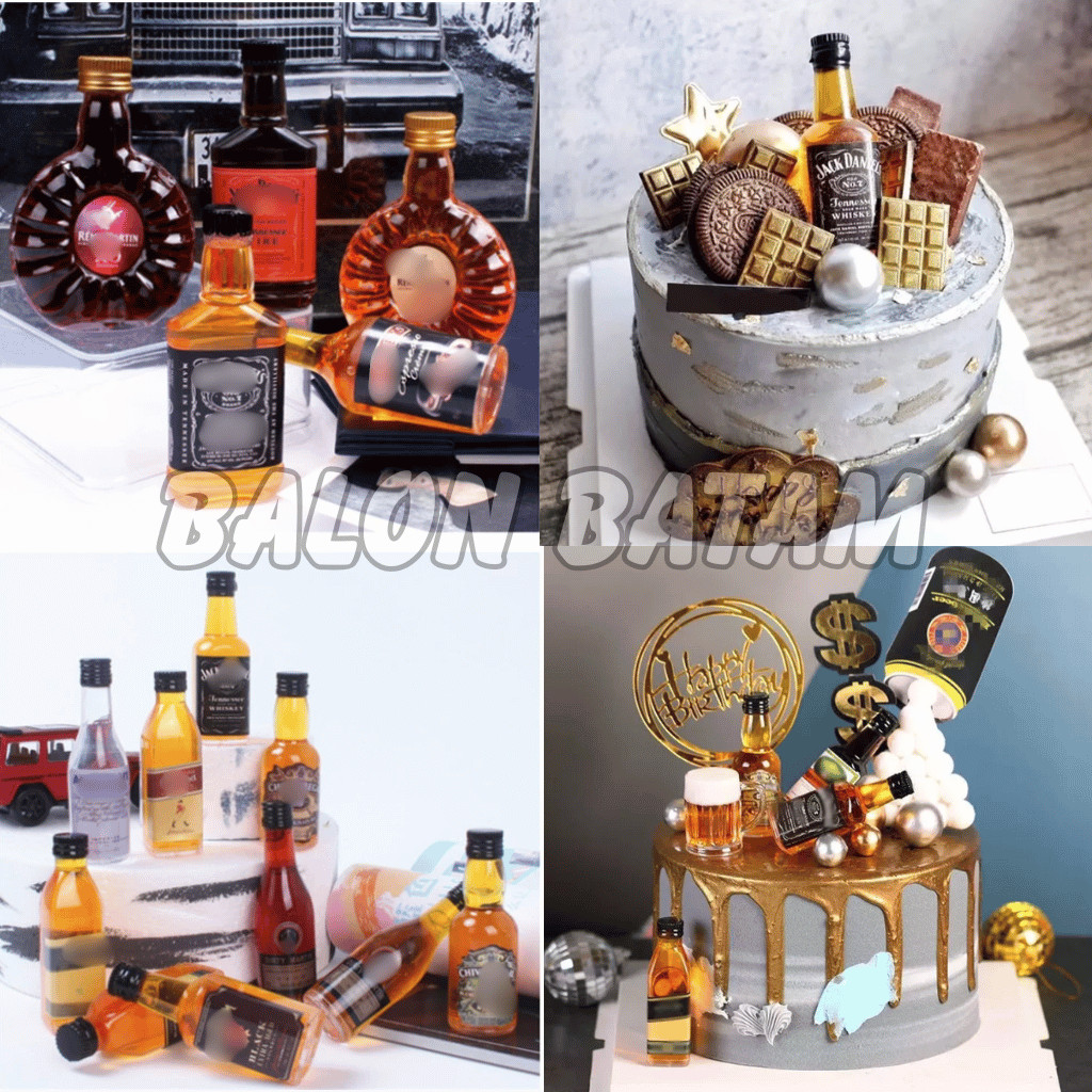 Pajangan Cake / Topper Cake Botol Minuman Miniatur
