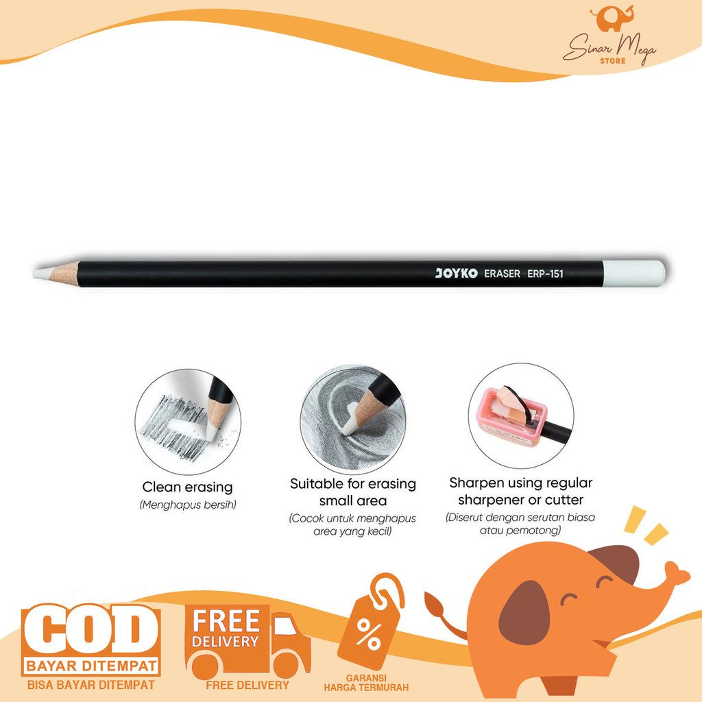 

JOYKO Eraser Pencil ERP-151 DIJUAL SATUAN - Penghapus bentuk Pensil Murah