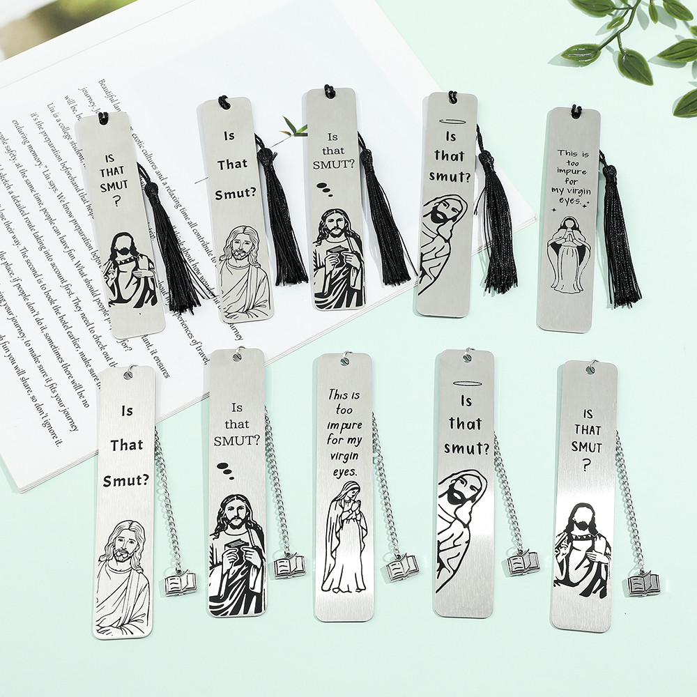 

10 Style Personalized Bookmarks God Said Metal Book Mark Reading Marker Book Accessory Gift For Book Loves Men Women