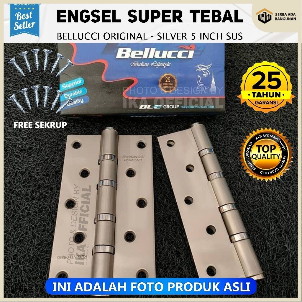 TERBARU SAB Engsel 5 inc Stainless SUS tebal / Engsel 5 Inch Stainless Tebal BELLUCCI BLC BELUCI /