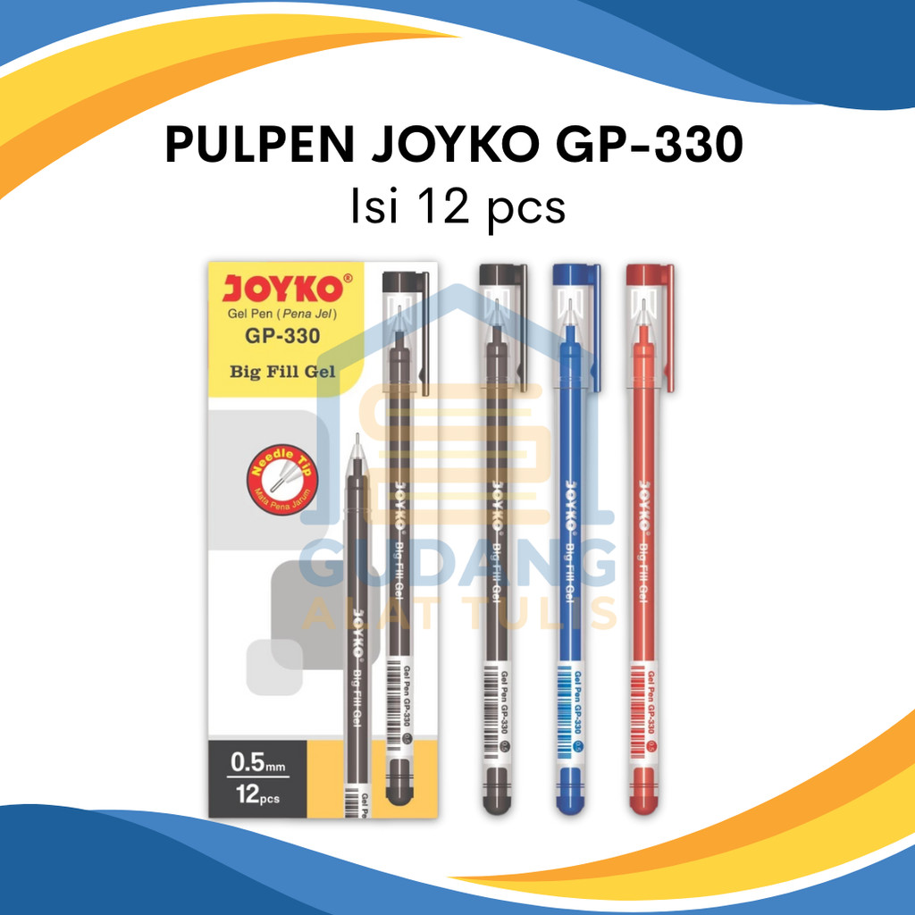 

PULPEN GEL JOYKO GP-330 BIG FILL GEL 0.5MM ISI 12 PCS TINTA HITAM