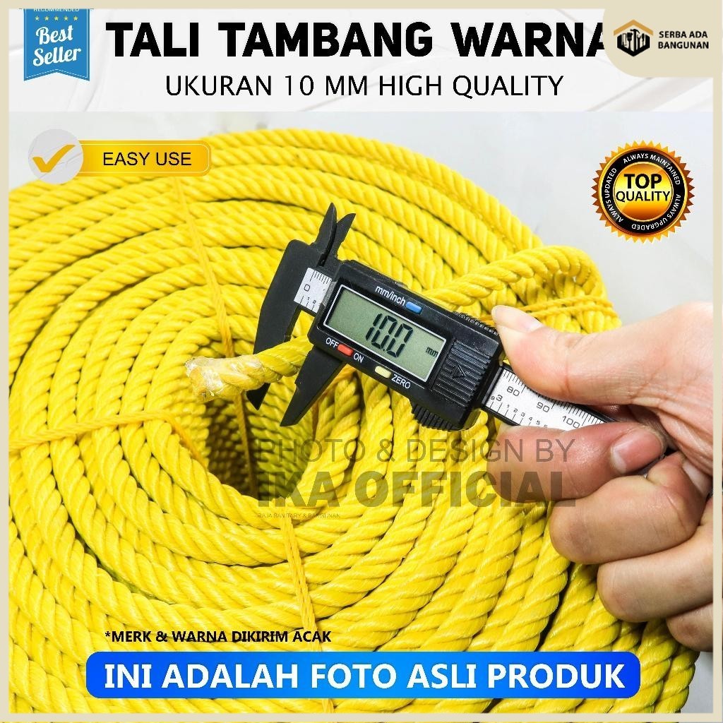 SAB Tali tambang plastik 10 mm per roll TALI TAMBANG ROLL PPD 10MM/TALI TAMBANG 10MM/TALI ROLL(GULUN