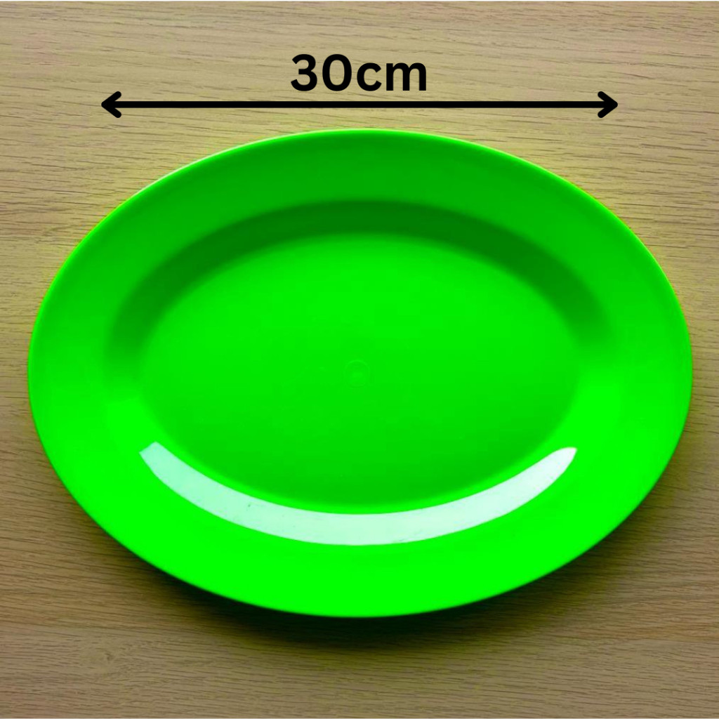 Piring Oval Melamin Saji 12 Inch Oval Ikan Pecel Lauk Semi Melamine Lonjong