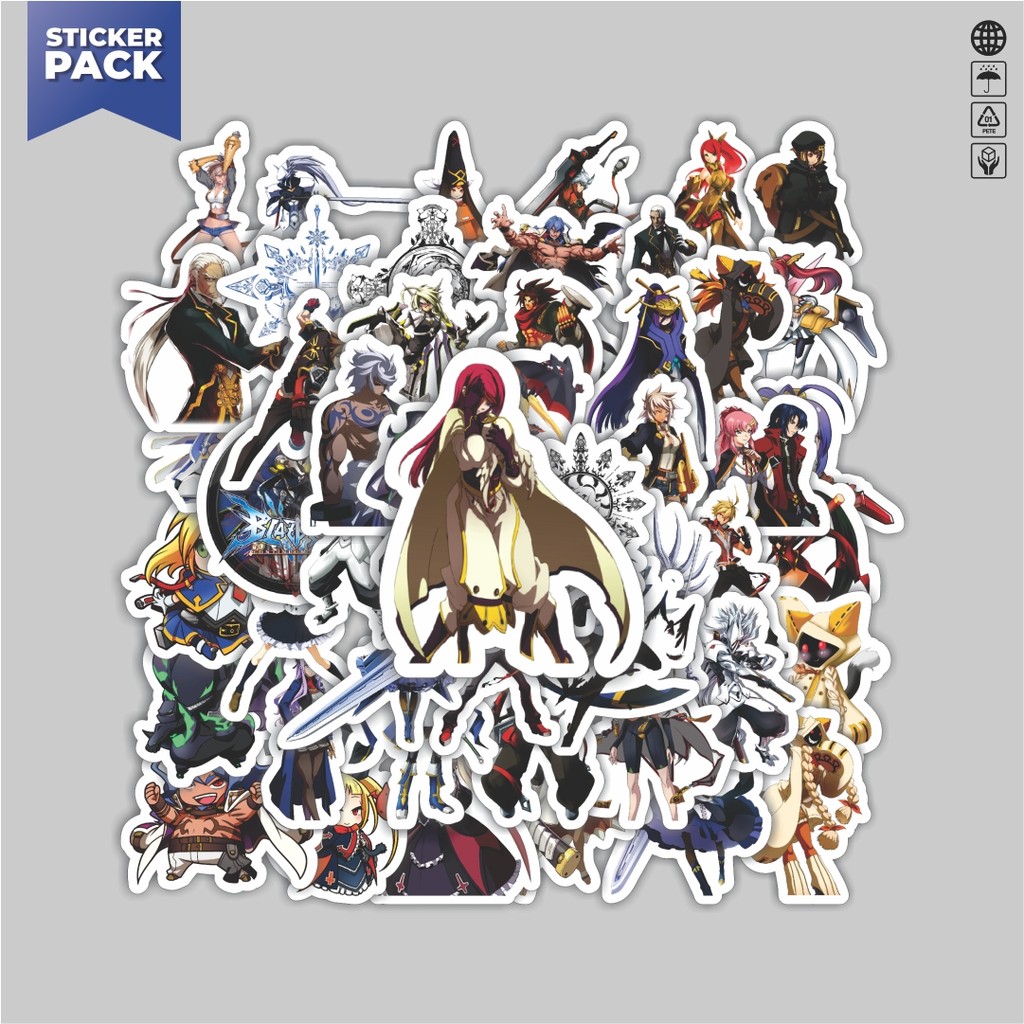 

[100PCS]Stiker Pack Stiker Game Series Blaz Blue Karakter Mix 4 Aesthetic Vinyl Anti Air Dekorasi Sticker Laptop Buku Journal Koper Helm Casing HP Gitar Helm Skateboard