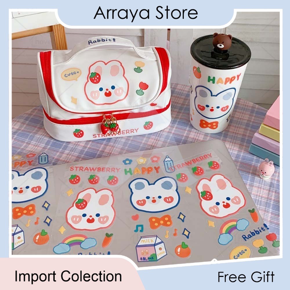 

Sticker Lucu DIY Dekorasi Casing Hp Laptop Scrapbook Botol Tumblr Karakter Rabbit Bear 【Arraya Shop】