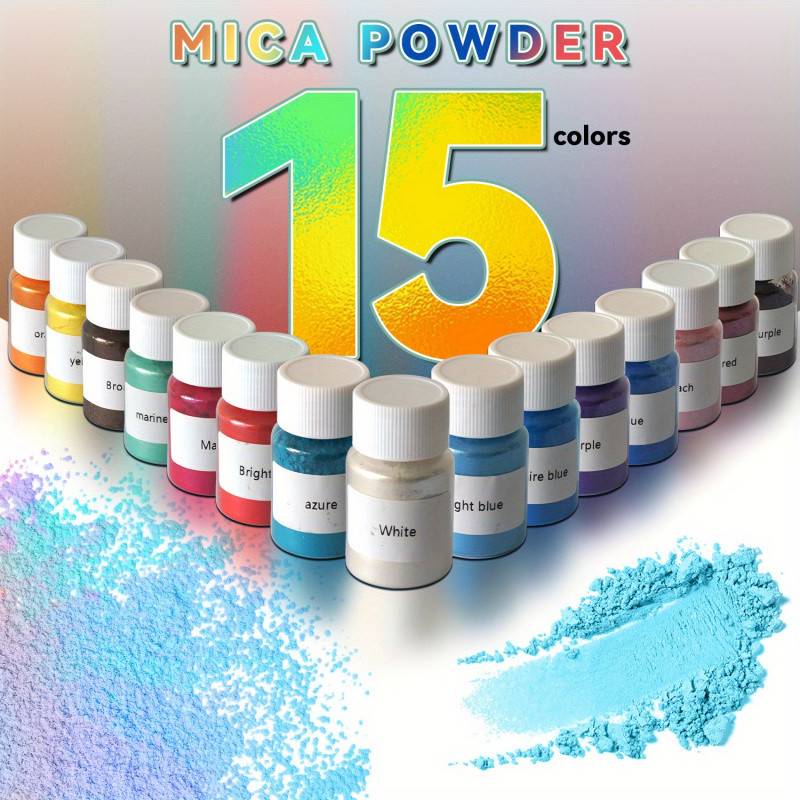 

15 colors 10 g/bottle Resin Mica Powder, Epoxy Pigment, Glitter Powder Candle Making, Art Crafts, Colorant Dyes, DIY Handmade Re