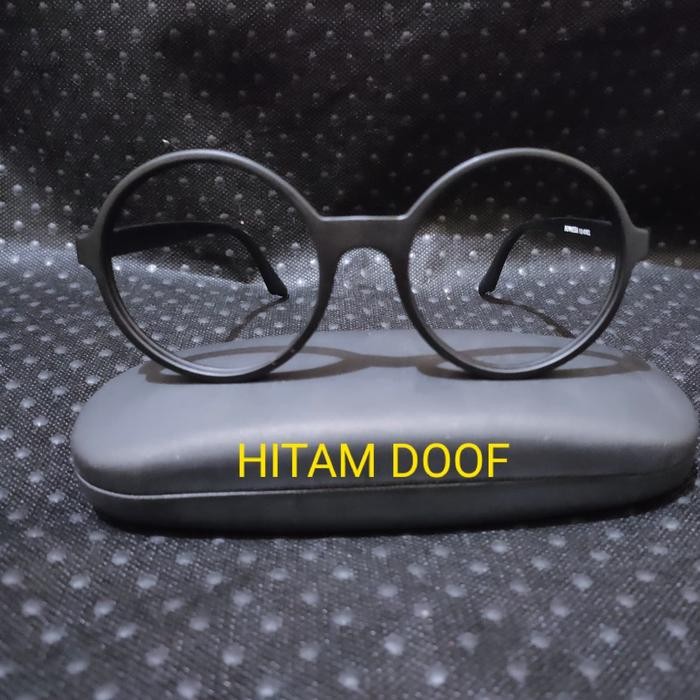 KACAMATA WANITA/FASHION WANITA/BOBOHO/RADIASI/KACAMATA BULAT/MINUS - Hitam