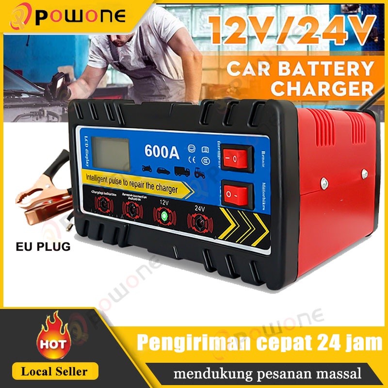 12V 24V Universal Pengisi Daya Baterai Mobil Cerdas Pengisi Daya Pulsa Murni Perbaikan Tembaga Bater