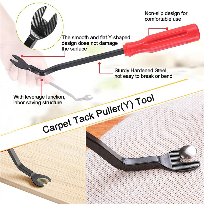 

AD30-3Pcs Staple Remover, Heavy Duty Upholstery Staple Puller Tool With Ergonomic Handle, Tack-Puller Tool Nail Puller