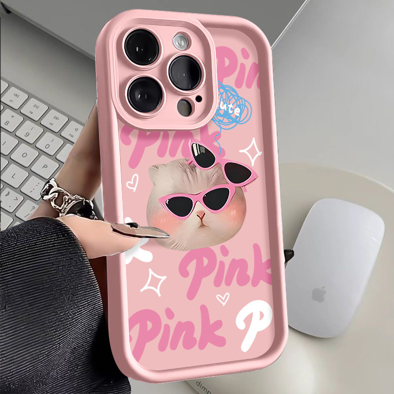 Kucing keren Casing Untuk IPhone 16 11 15 13 14 12 Pro Max 7Plus 8Plus SE 2020 XR X XS Max 16 7 8 6S