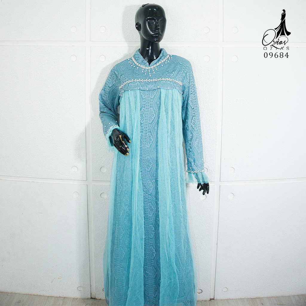 GAMIS OZIAS BROKAT 09684 LD 105 I Gamis Pesta Simpel I Gamis Kondangan Cantik