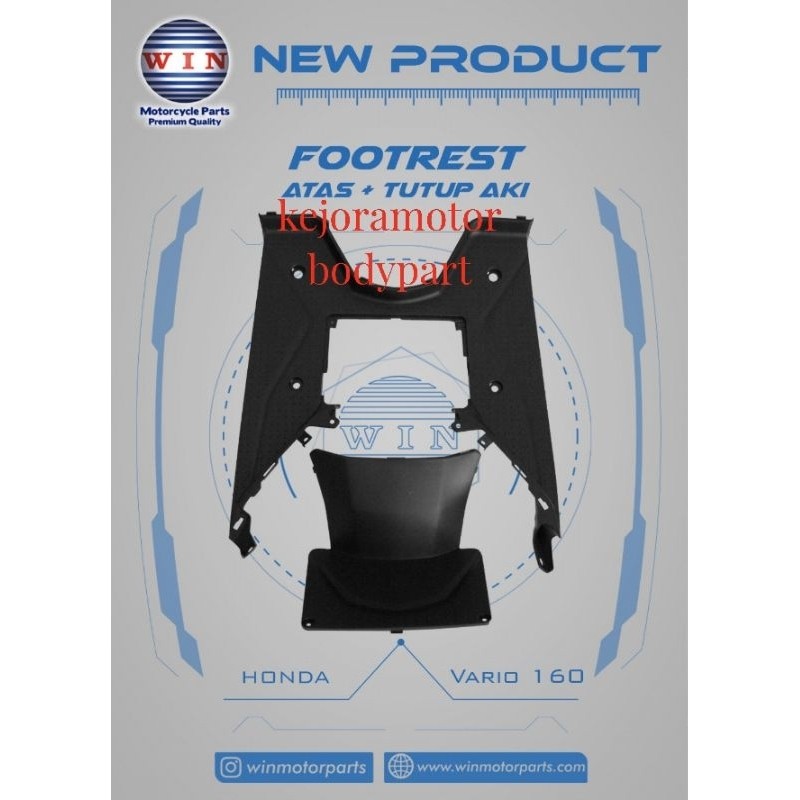 pijakan kaki atas+tutup aki vario 160/footrest atas+tutup aki vario 160/win