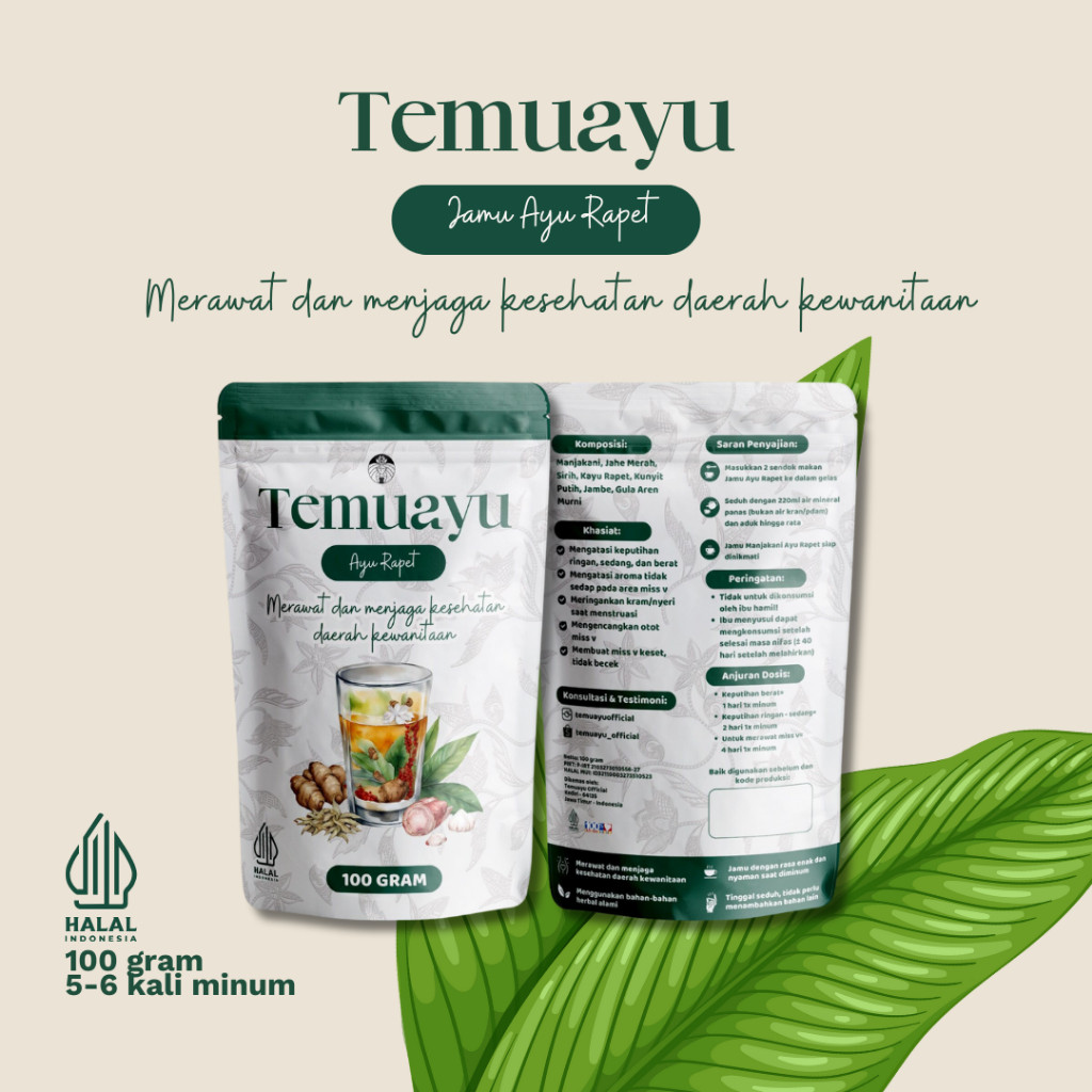 

TEMUAYU - Bundling 10 Pcs Minuman Jamu Ayu Rapet - Herbal Instan untuk Membantu Merawat dan Menjaga Kesehatan Daerah Kewanitaan
