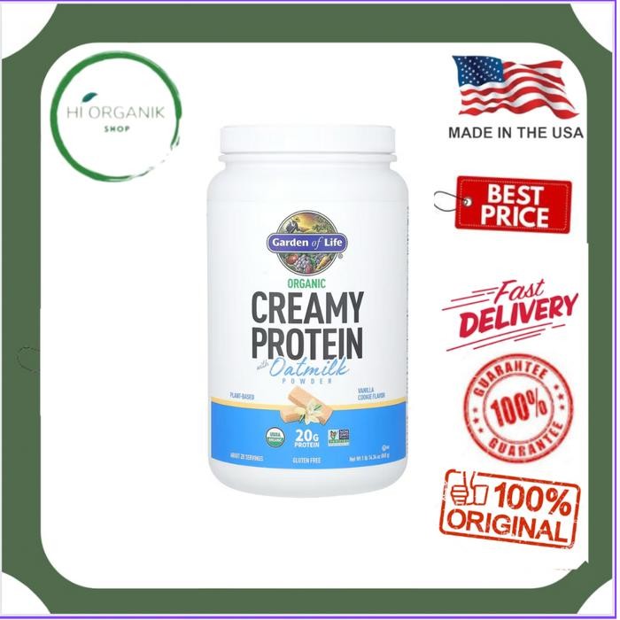 

Garden of Life Organic Creamy Protein with Oatmilk Powder Vanilla Cookie 860 g