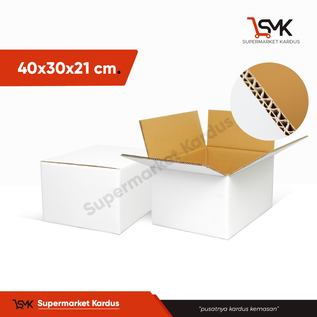 

Box Double Wall 40x30x21 cm. (ANJM) BoxNormal/Amdk/Kotak/Packing/Kardus/A1/tinggi21
